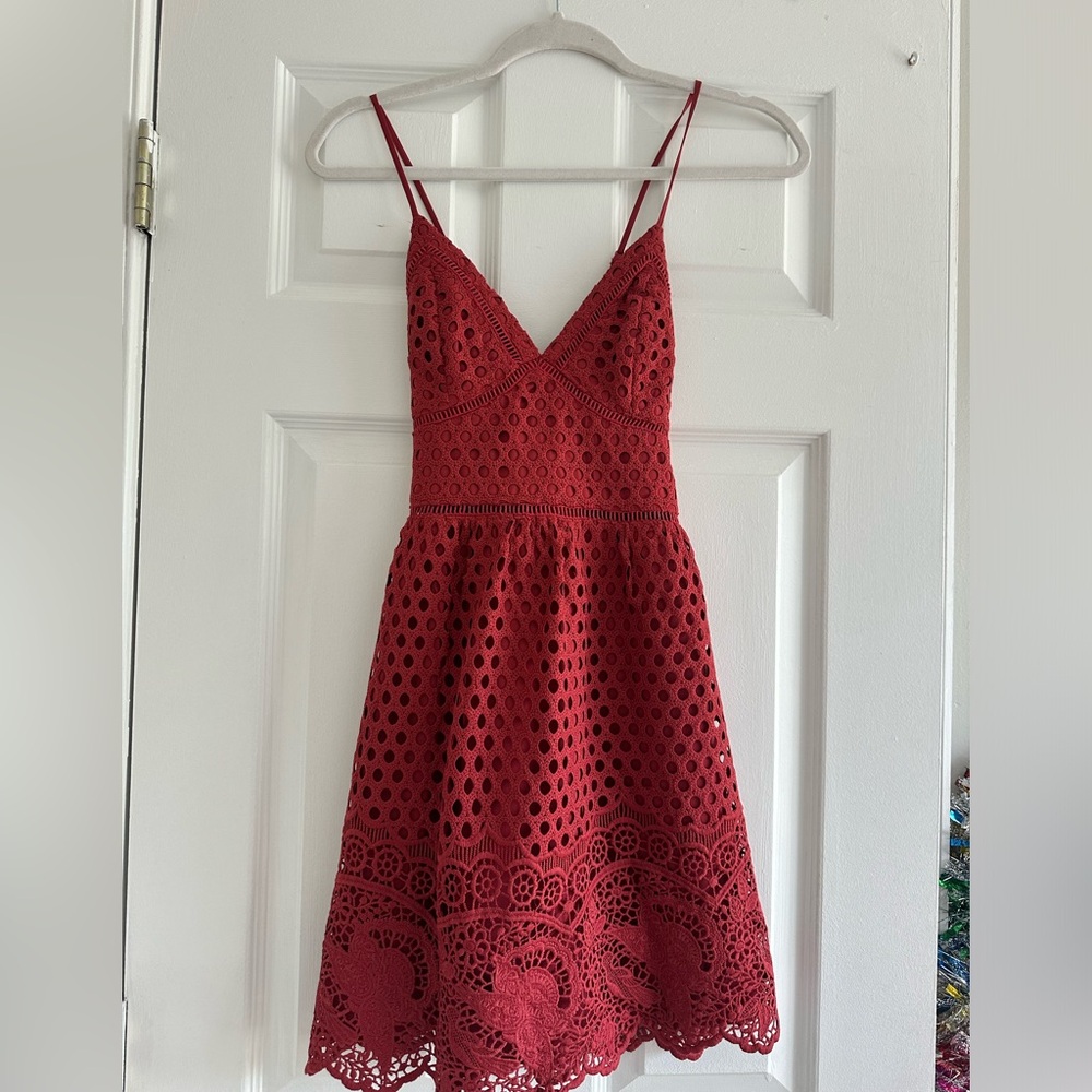 Burnt orange/red Abercrombie dress